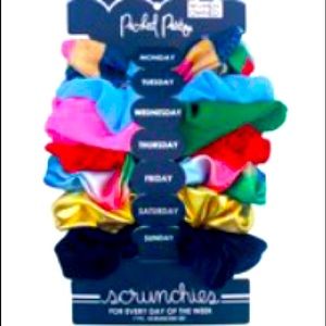 2 Packs of  party days of the week Scrunchies Sets